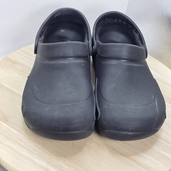 Mens Size 10 Crocs Bistro Work Clogs Slip On Sandals Slides Slip Resistant Black - Picture 4 of 11